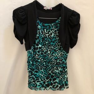 Dress Top faux shrug